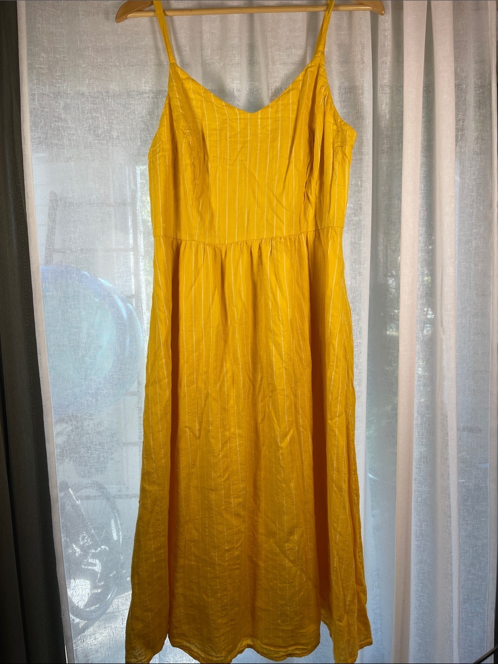 Old Navy Yellow Spaghetti-Strap Midi Dress
